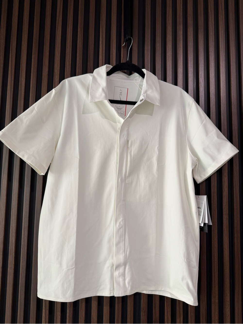 Nike Men's Short-Sleeve Button-Down Shirt in White